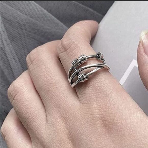 NEW 925 Silver Retro Ring Sterling Silver Unique Ring - Picture 1 of 8